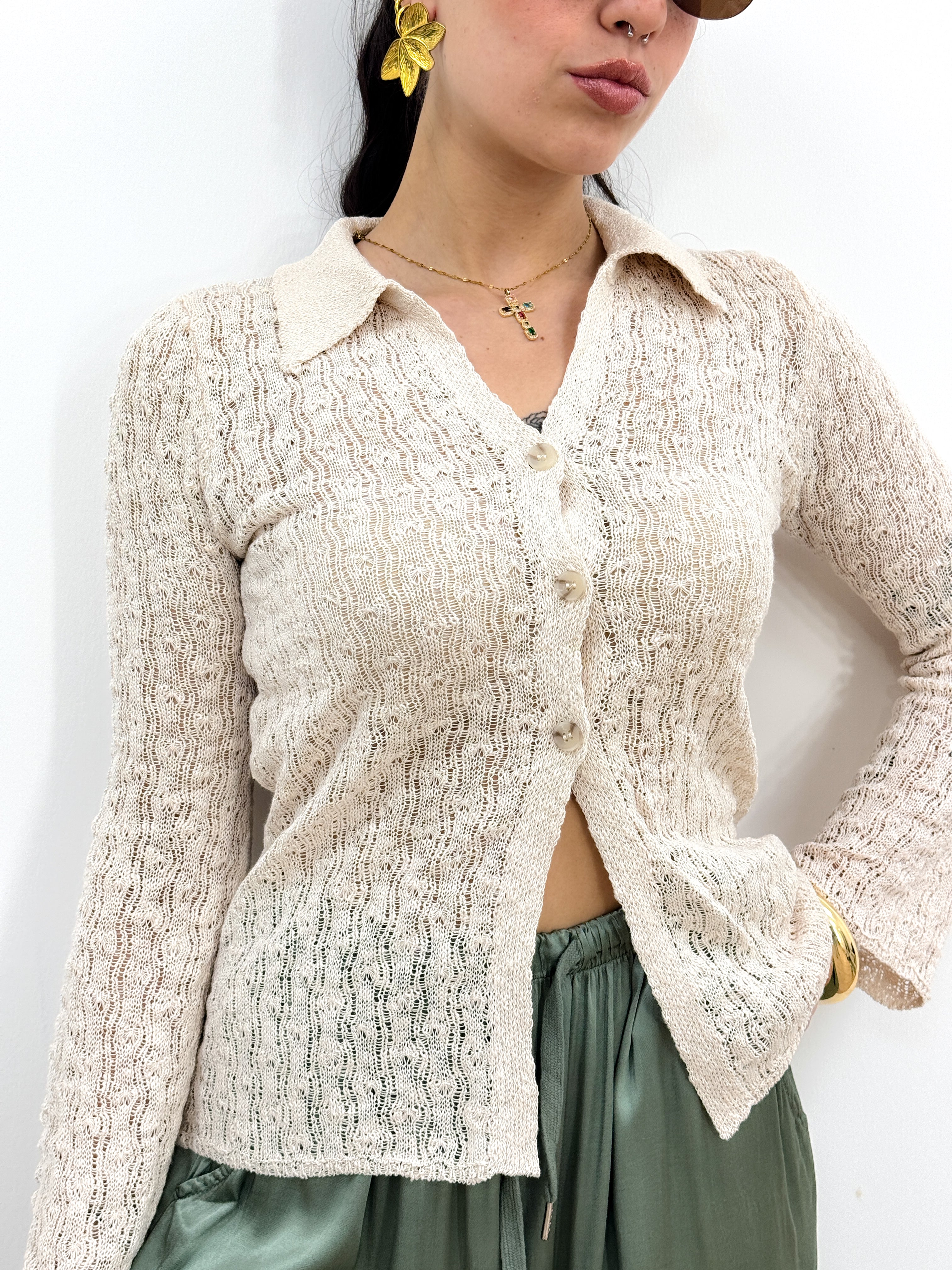 Camicia Macramè BEIGE