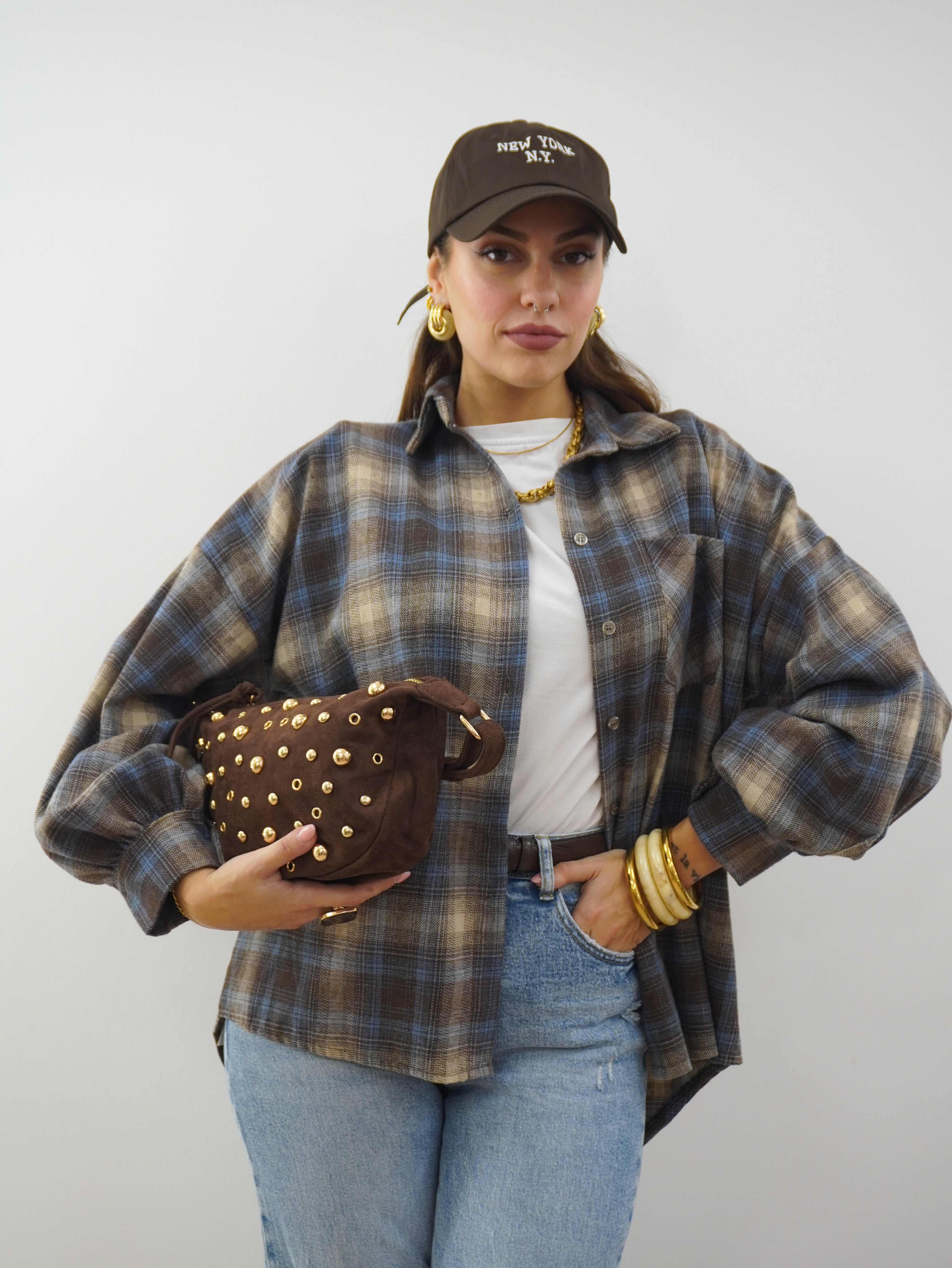 Camicia Scozzese Azzurra