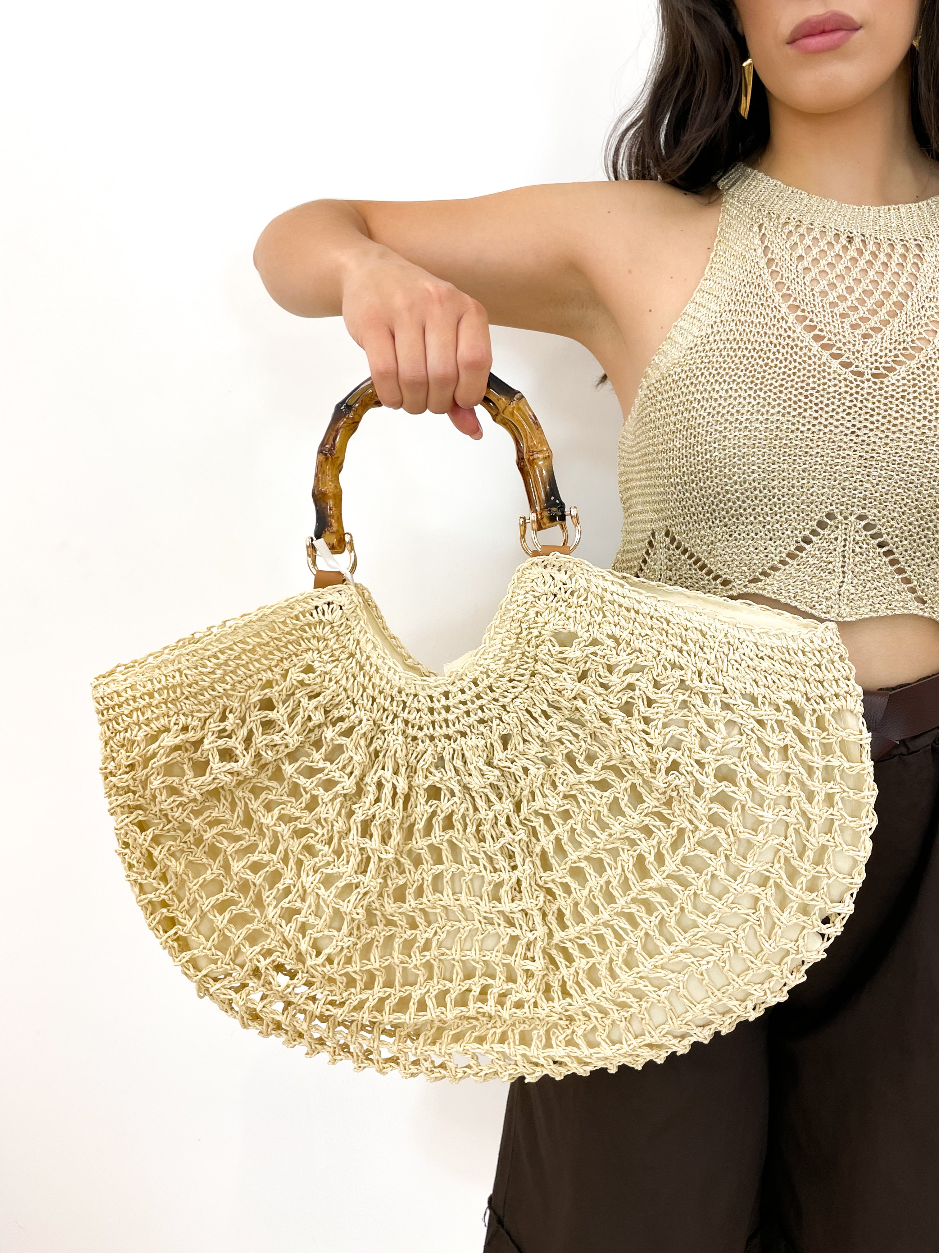 Borsa rafia LUNA beige