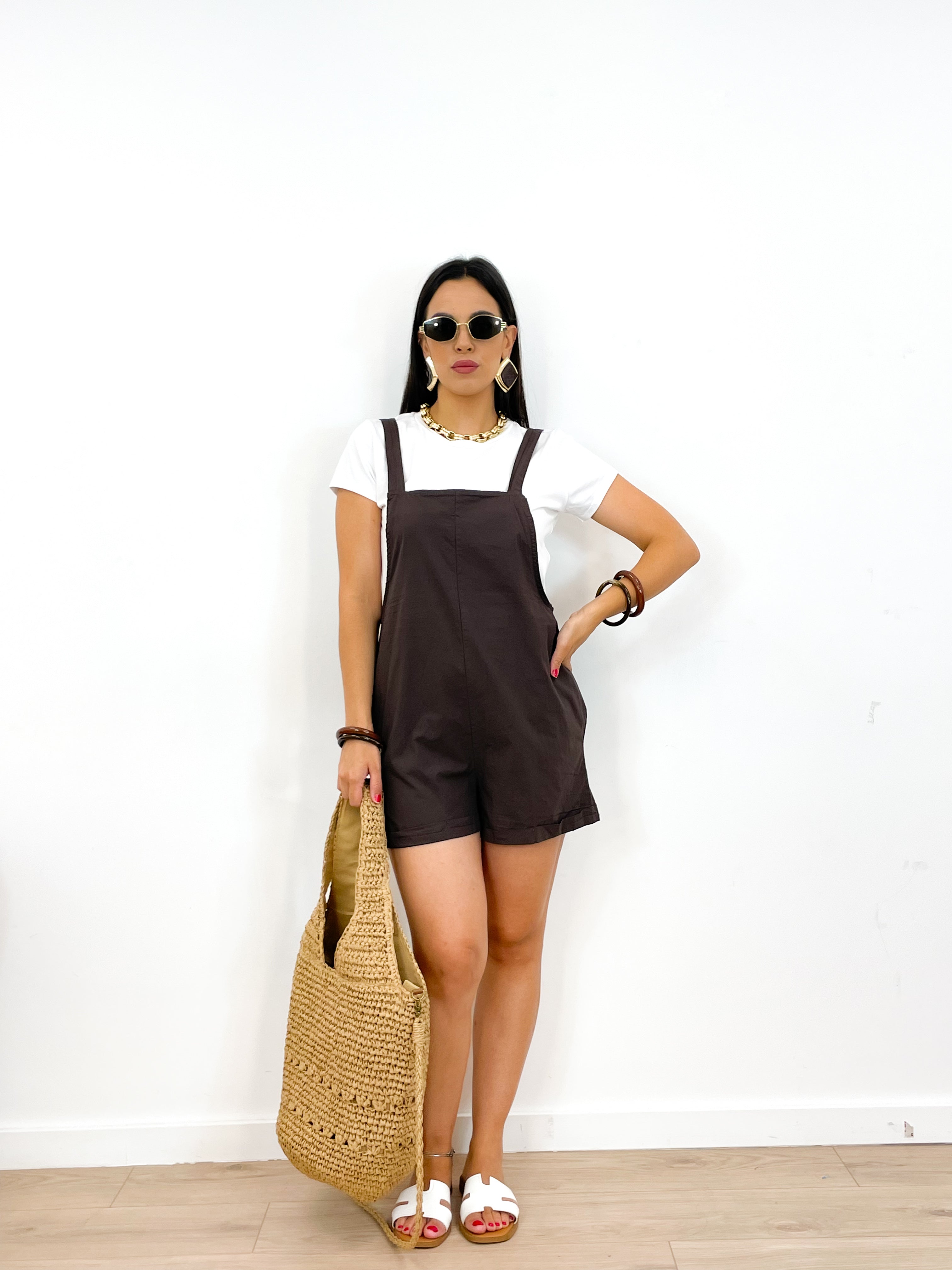 Salopette 24H marrone