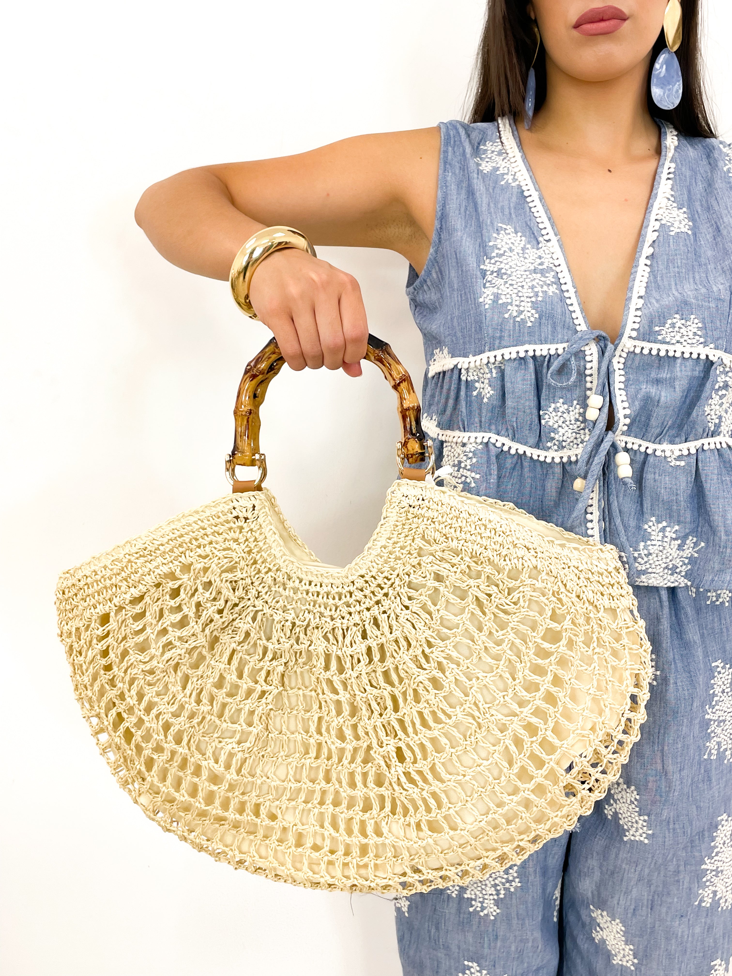 Borsa rafia LUNA beige