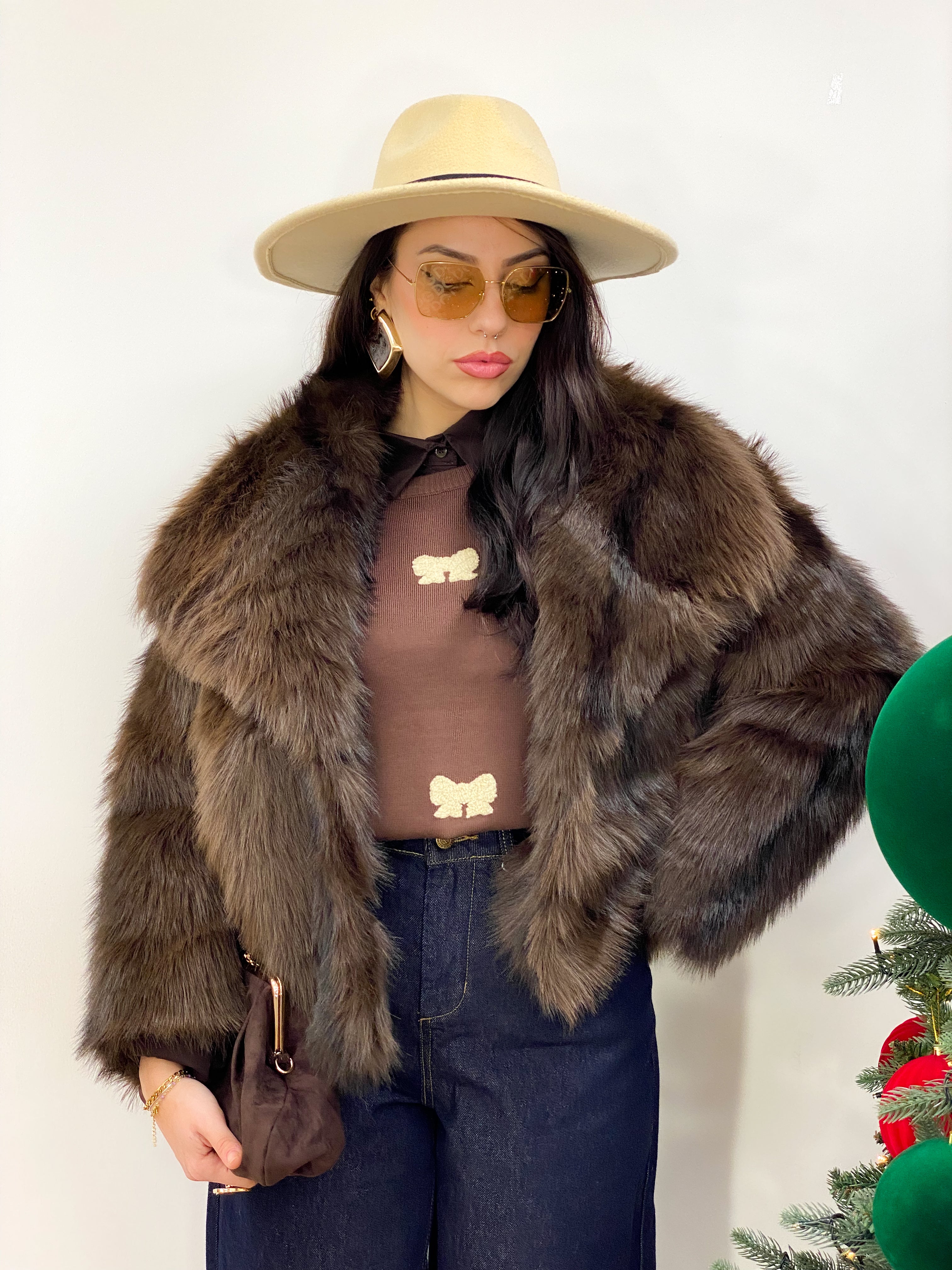 Pelliccia Bear Marrone