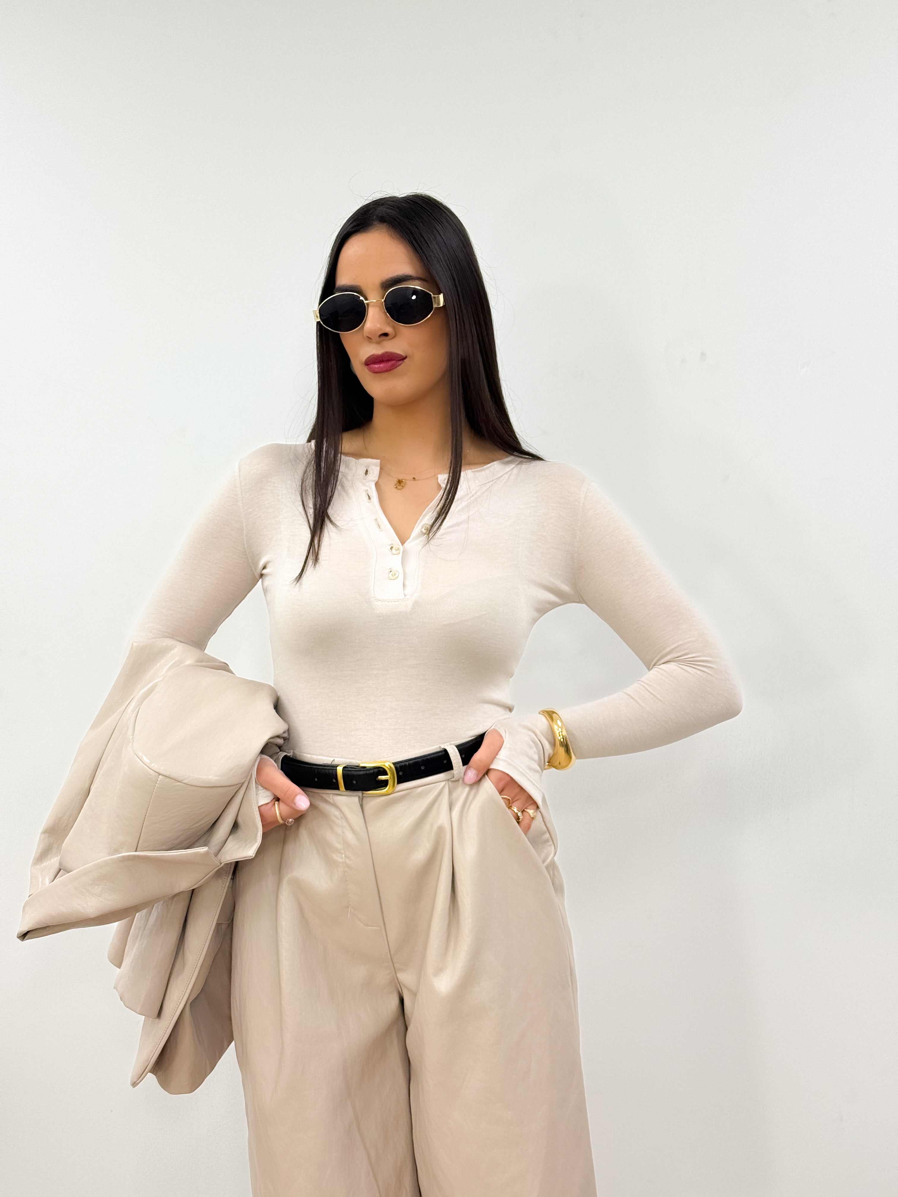 Maglia Basic Avorio
