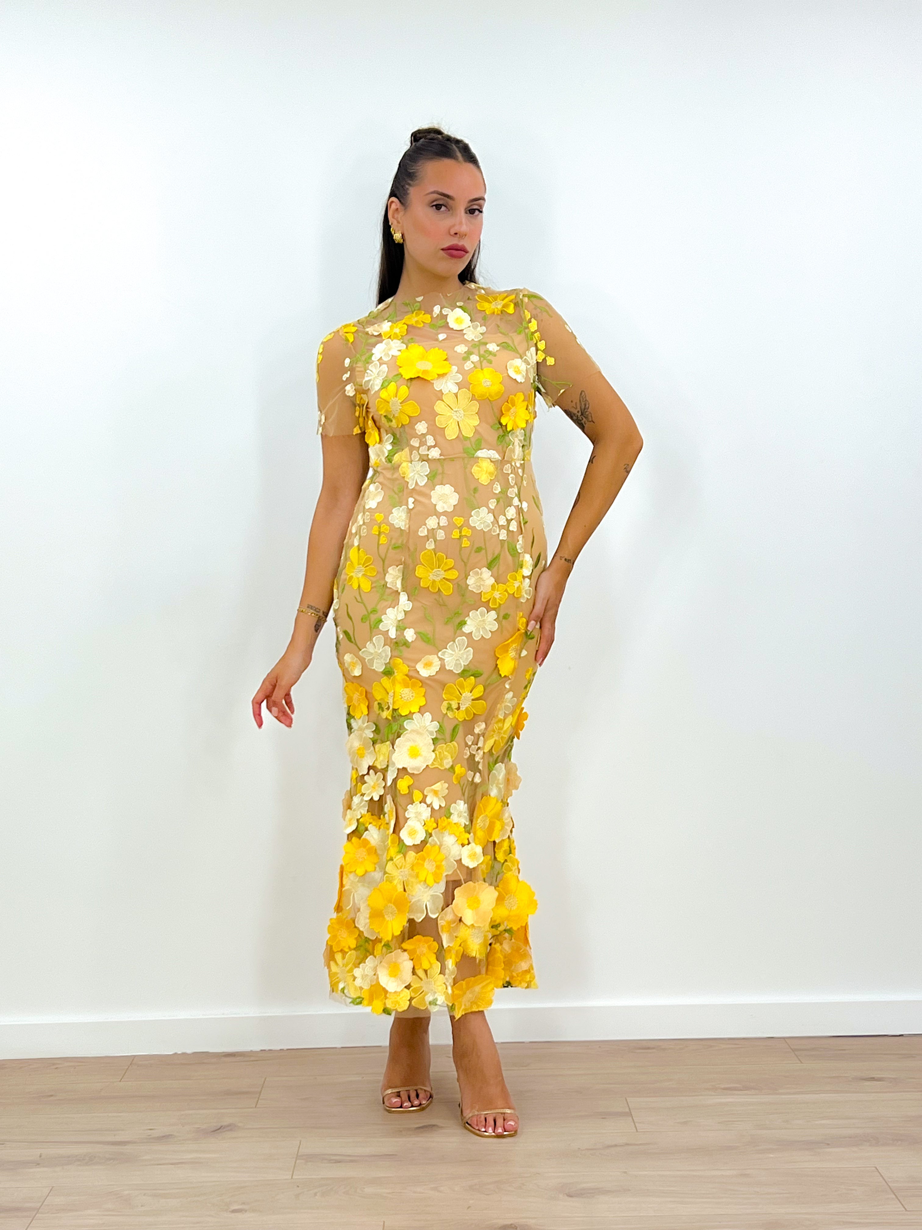 Abito Flower GIALLO