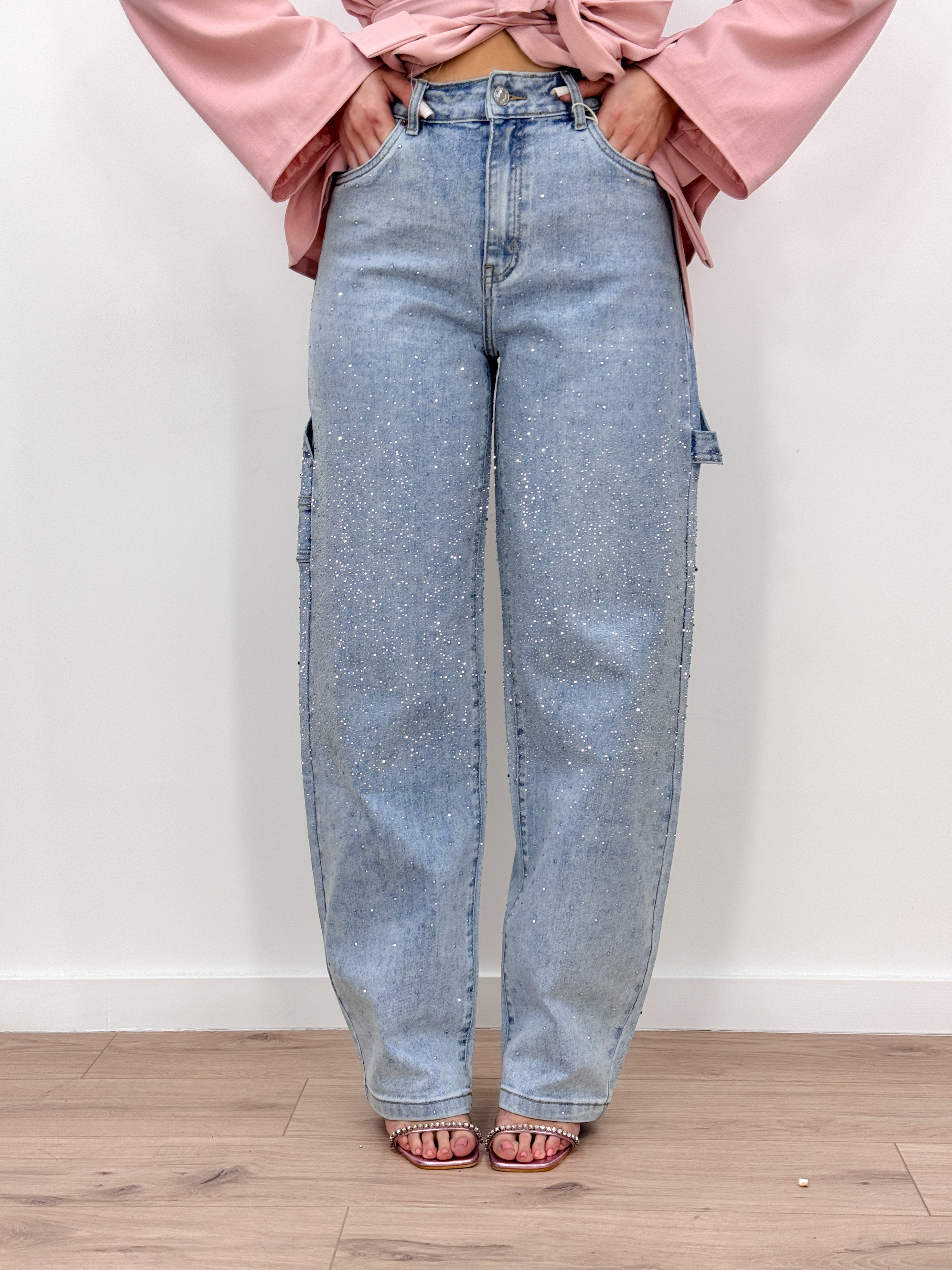 Jeans Strass 8767