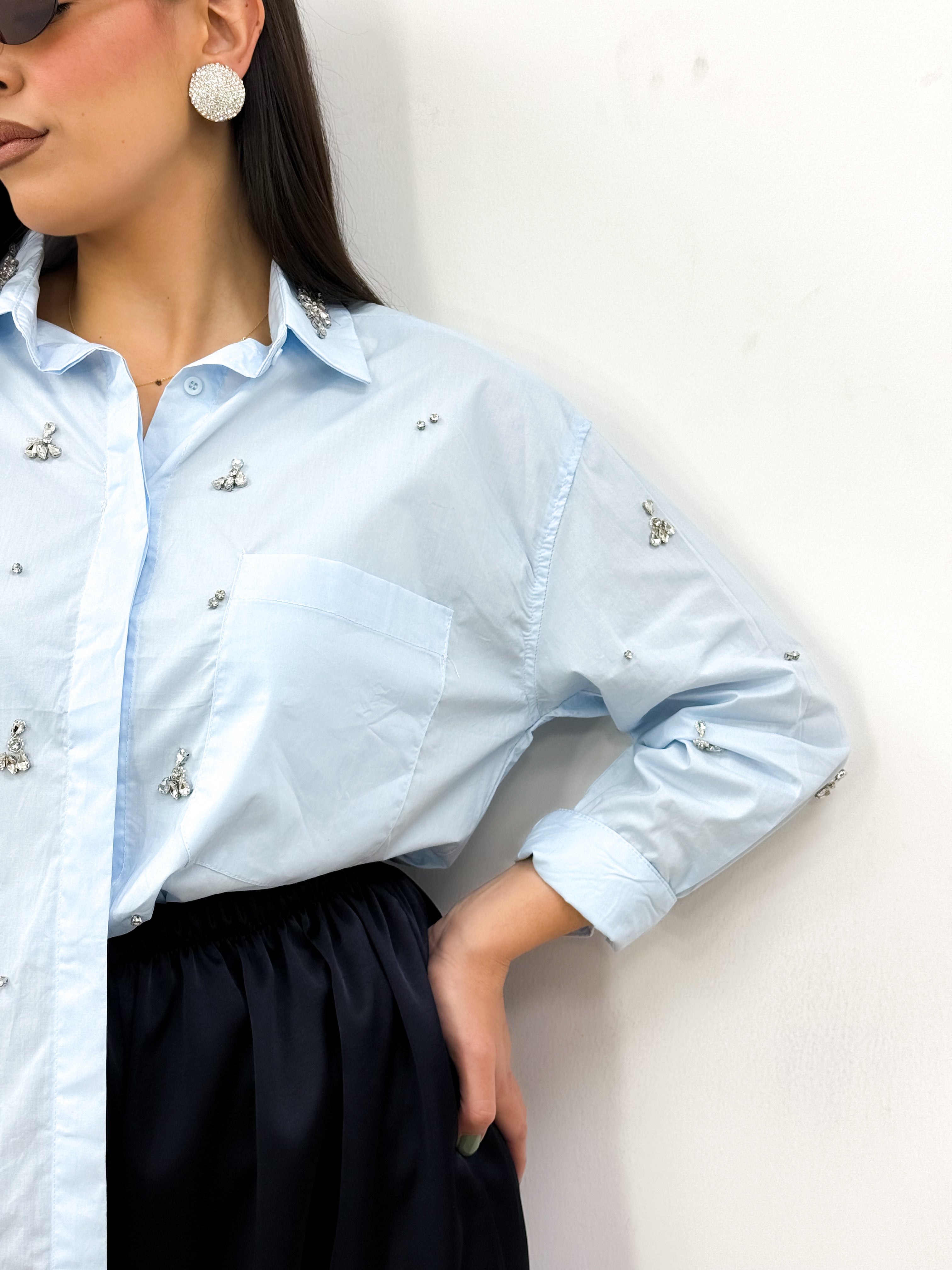 Camicia celeste SHINE