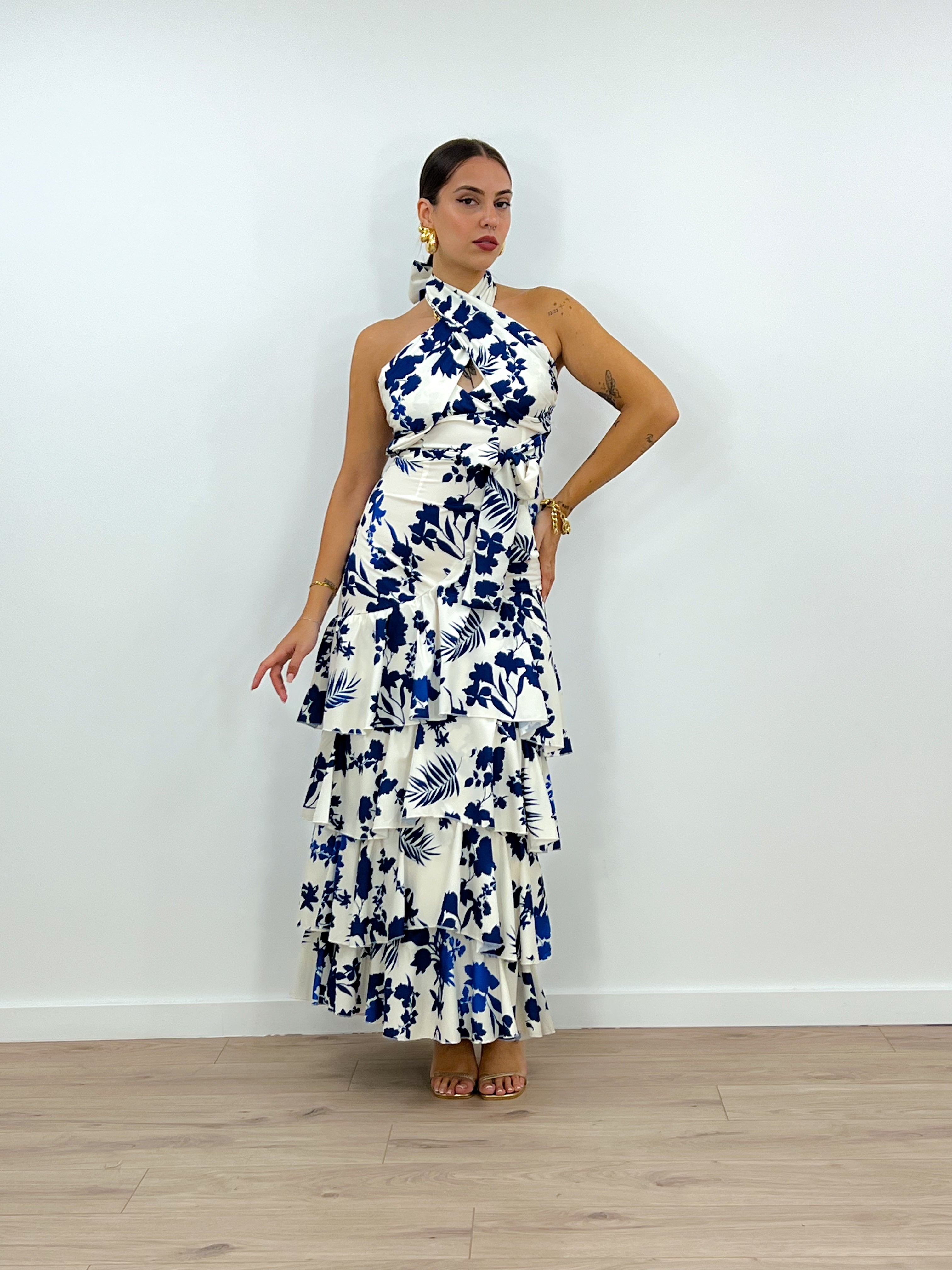 Abito Chicago BLU/BIANCO