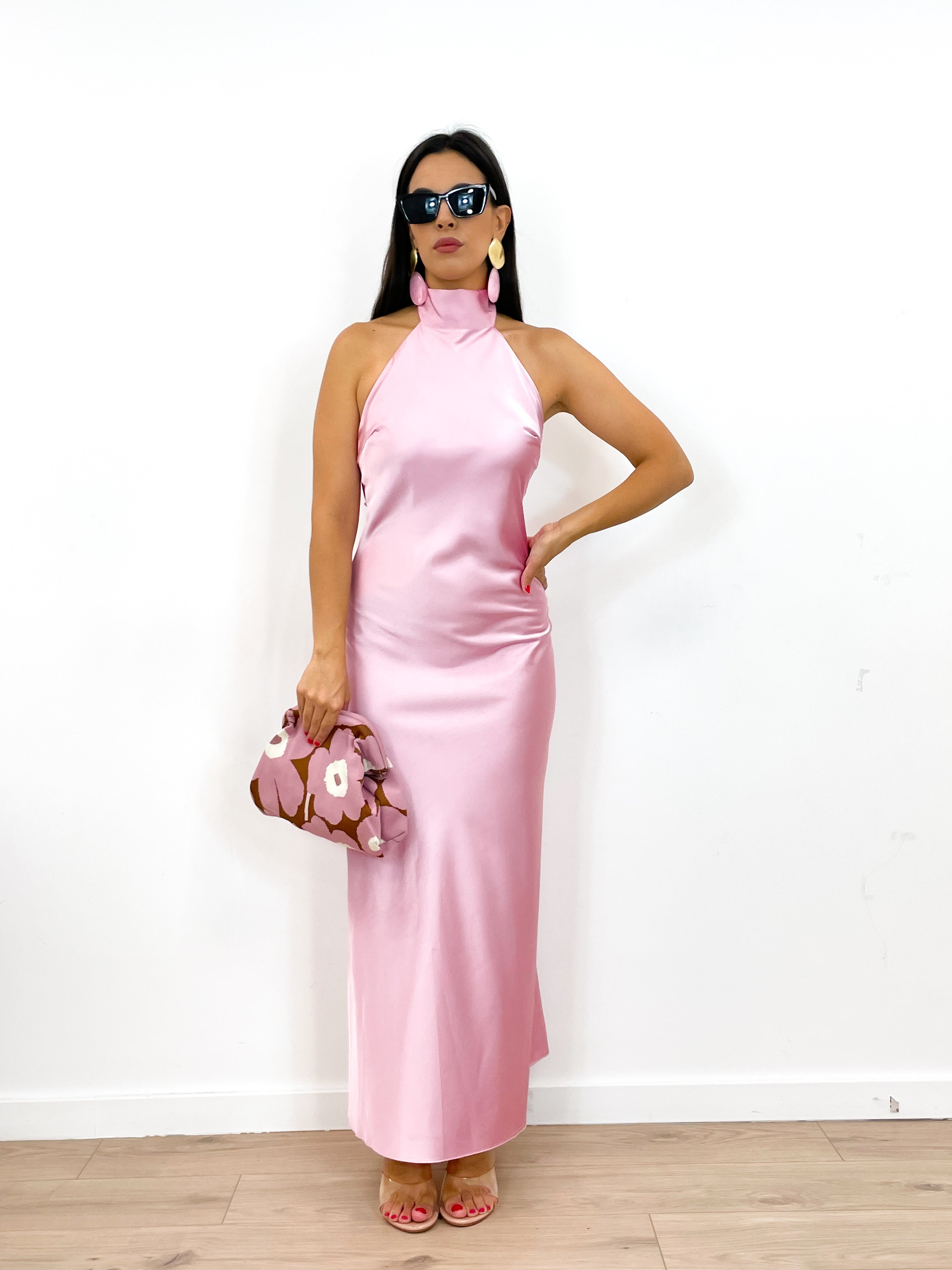 Clutch rosa/cammello