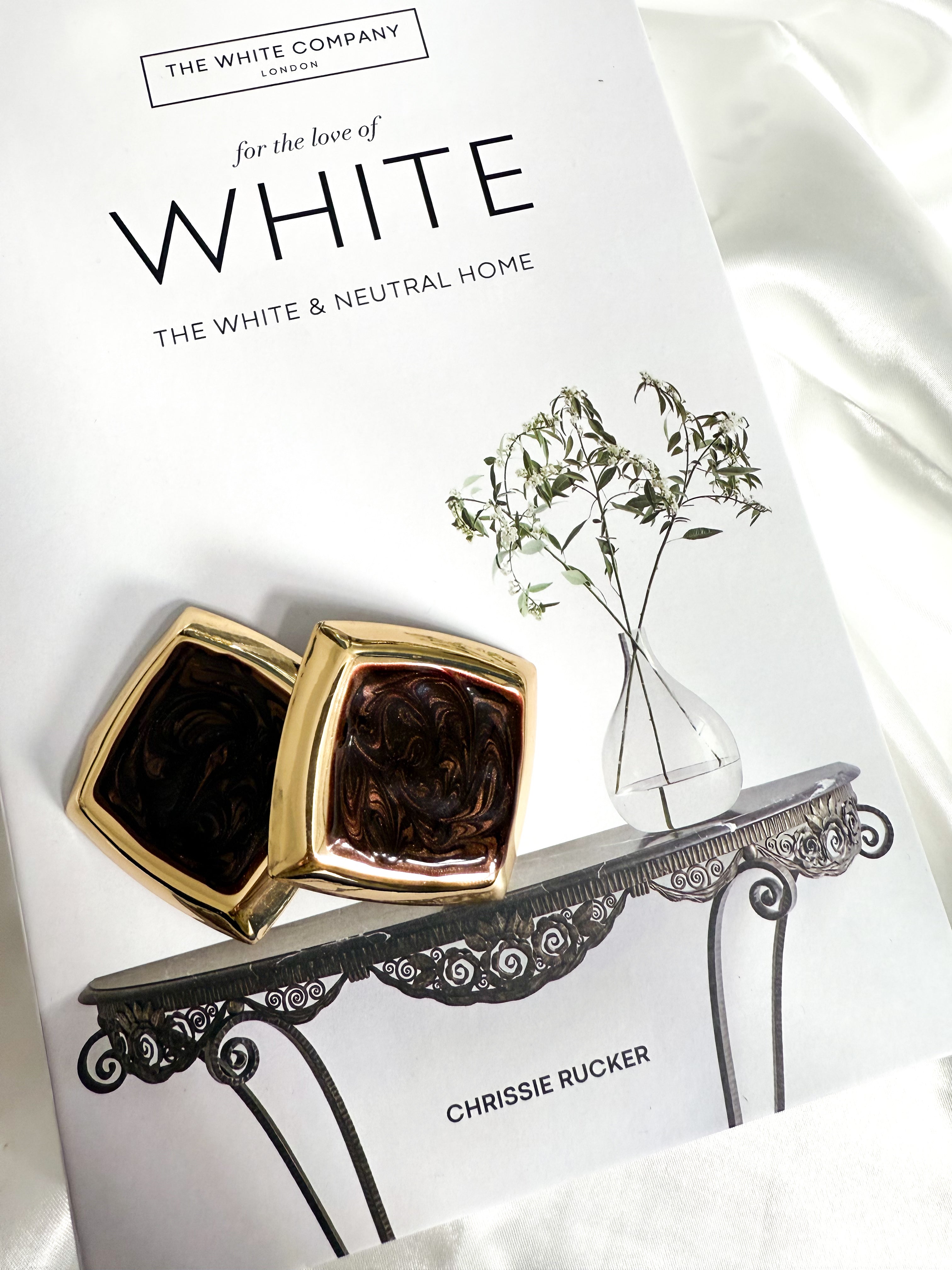 Orecchino Quadro Marrone