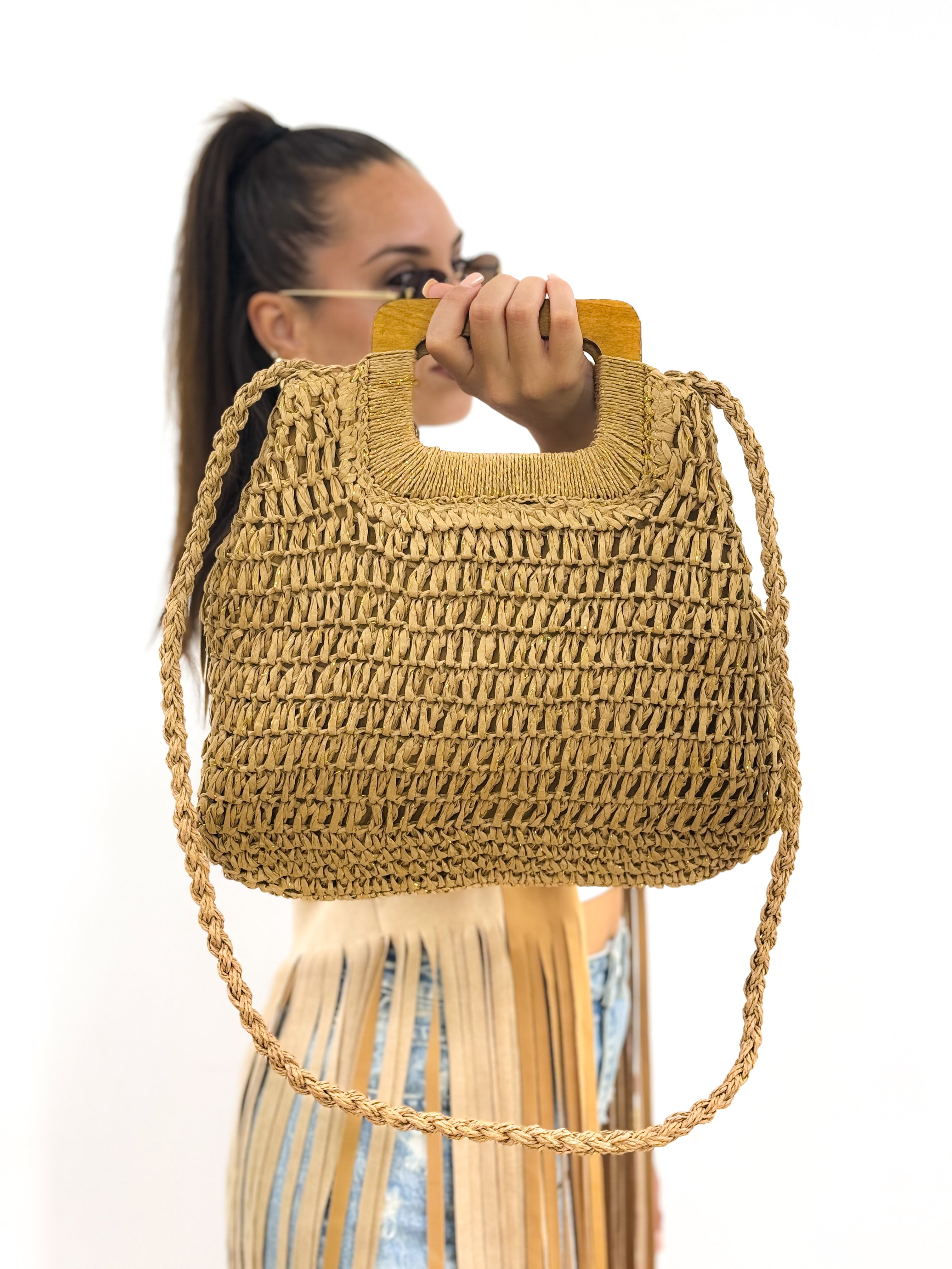 Borsa Rafia CAMMELLO
