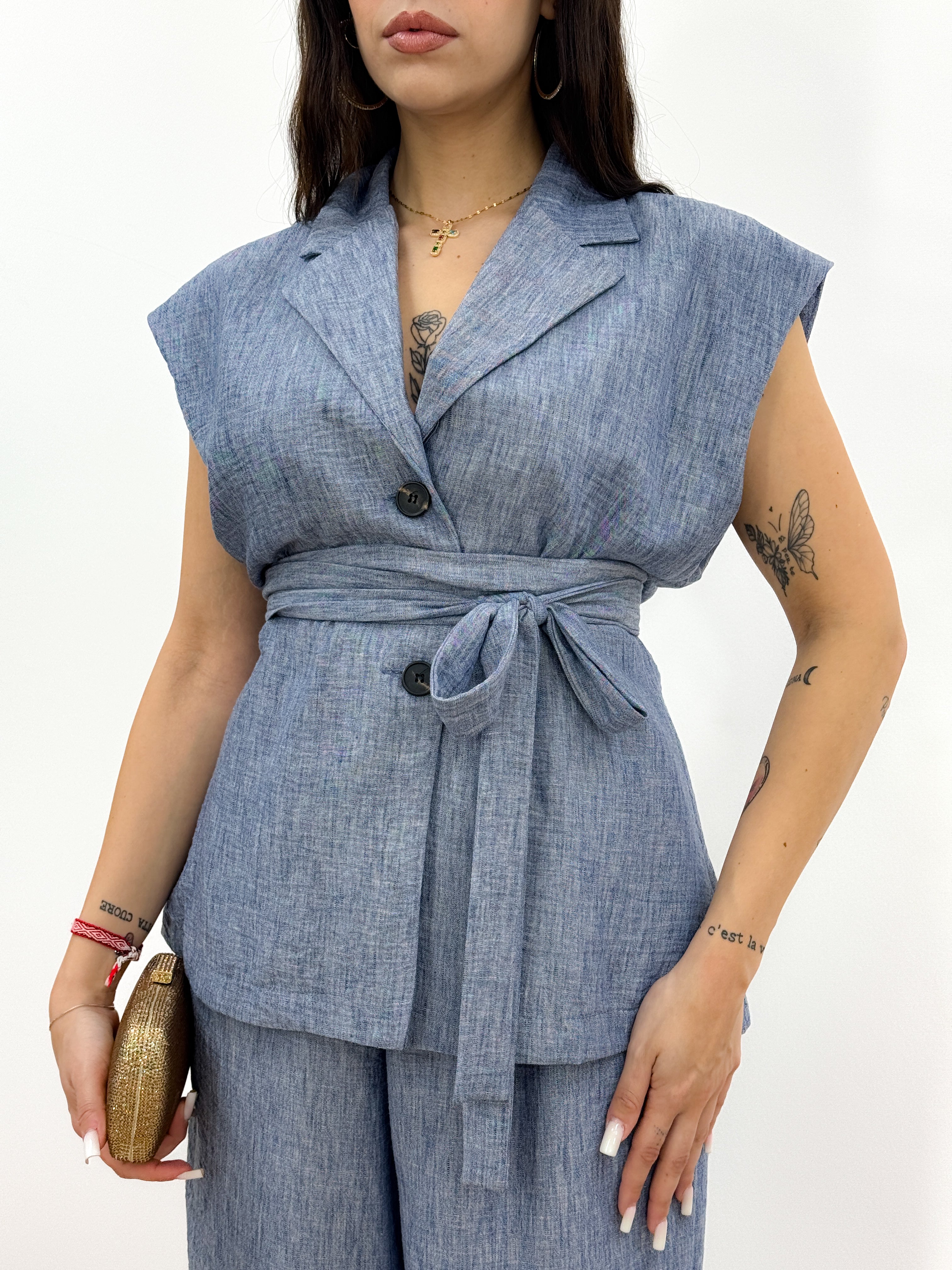 Coordinato Romantic AZZURRO