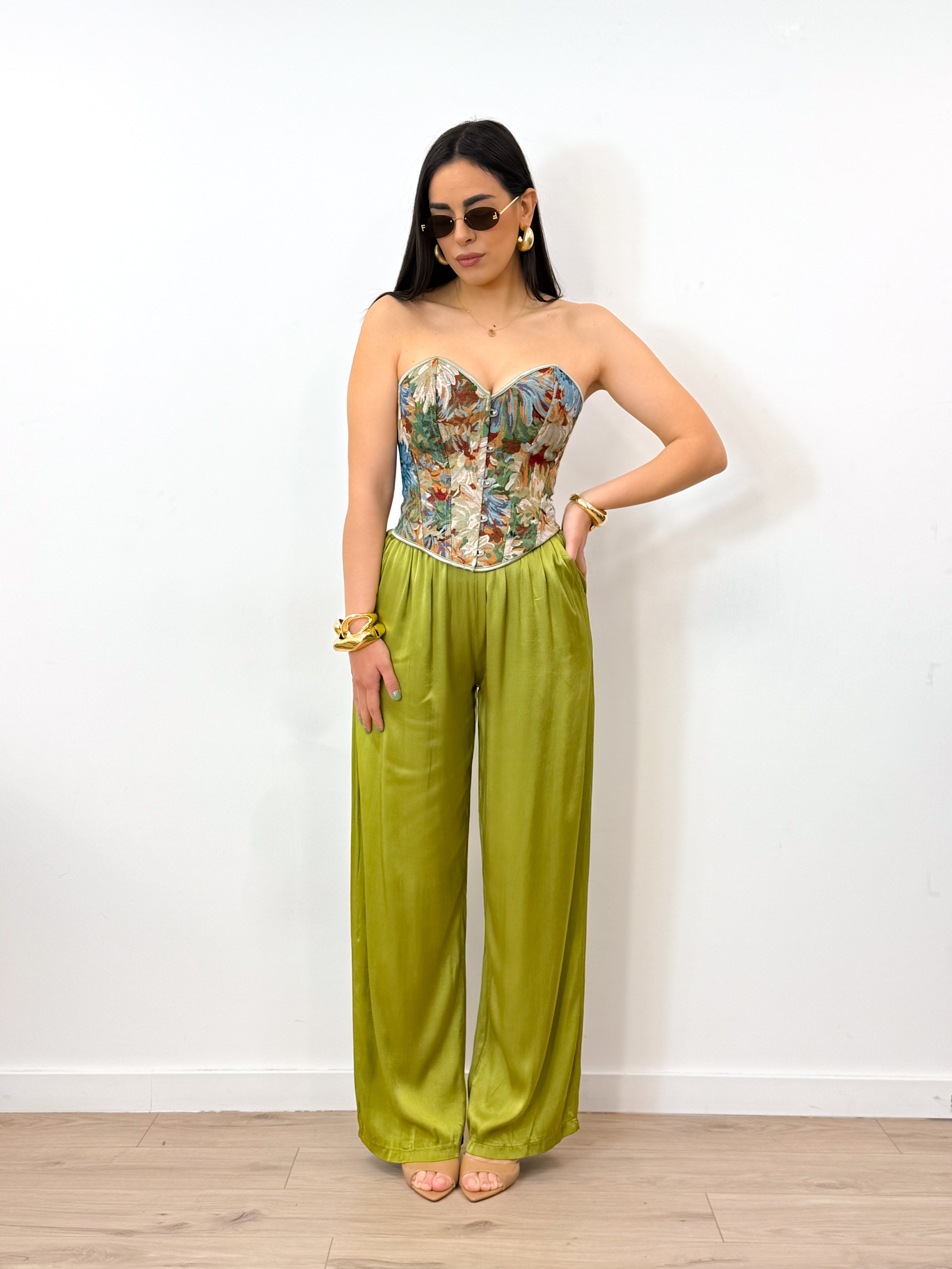 Pantalone TROPEA verde acido