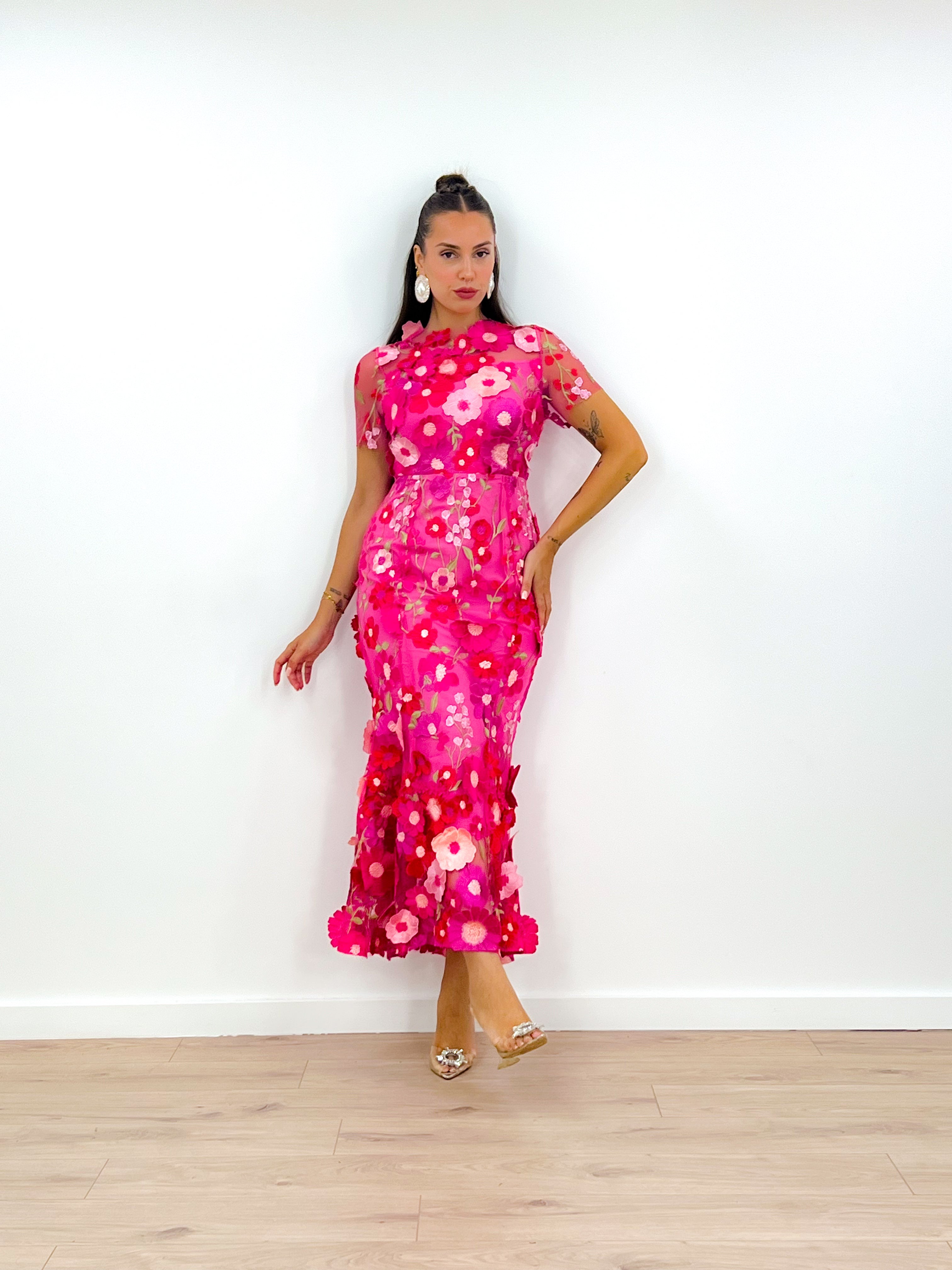 Abito Flower FUCSIA